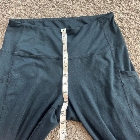 Z By Zella Short Sleeve Top High Rise Black Crop Leggings SET OUTFIT 2 PIECE M - Picture 10 of 14